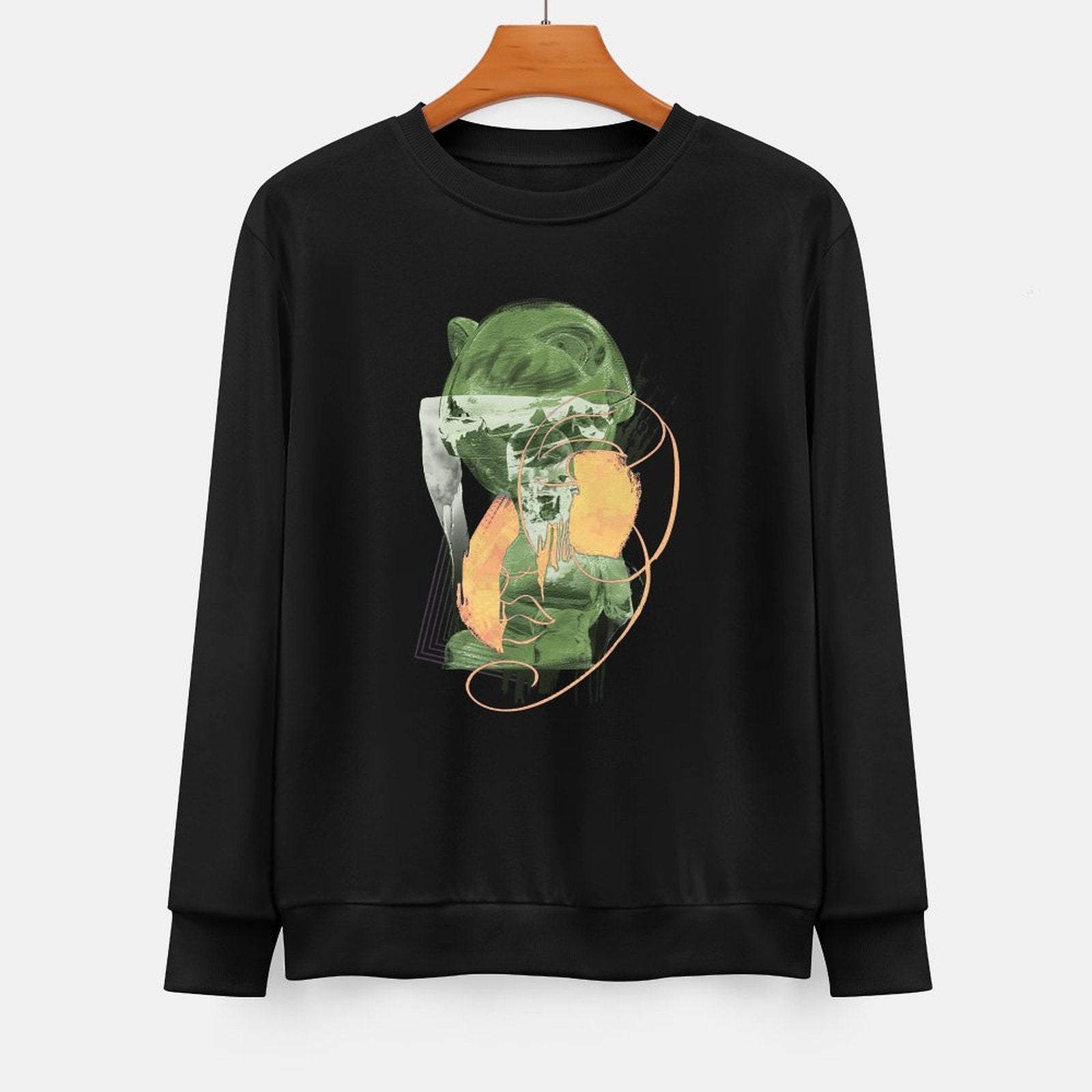 Long Sleeve With Front PatternBold Oversized